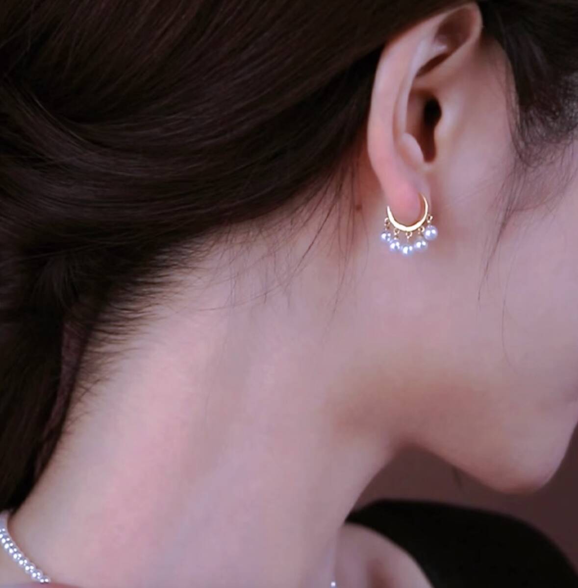 K18YG あこや真珠 ピアス フープピアス リングピアス 18K YG K18YG あこや真珠 ピアス フープピアス リングピアス 18K YG