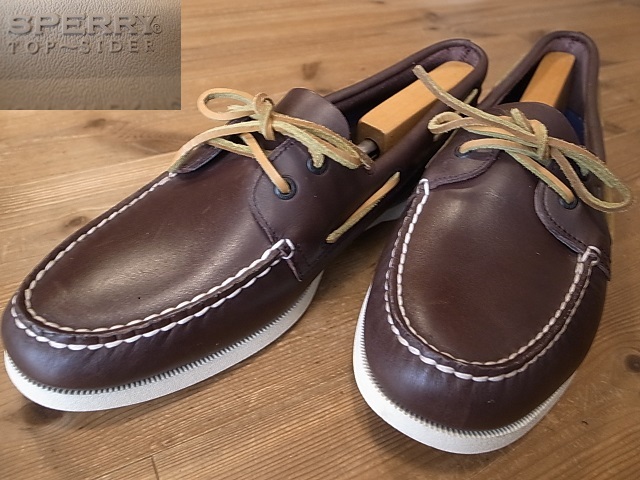 未使用品 SPERRY TOP SIDER スペリー トップサイダー 革靴 デッキシューズ レザーシューズ USA仕入 サイズ 14W 約32㎝
