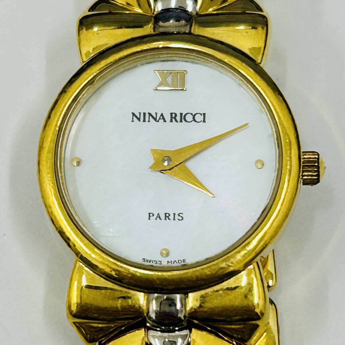 2094 NINA RICCI ニナリッチ D953 ラウンド GP シェル文字盤 2094 NINA RICCI ニナリッチ D953 ラウンド GP シェル文字盤