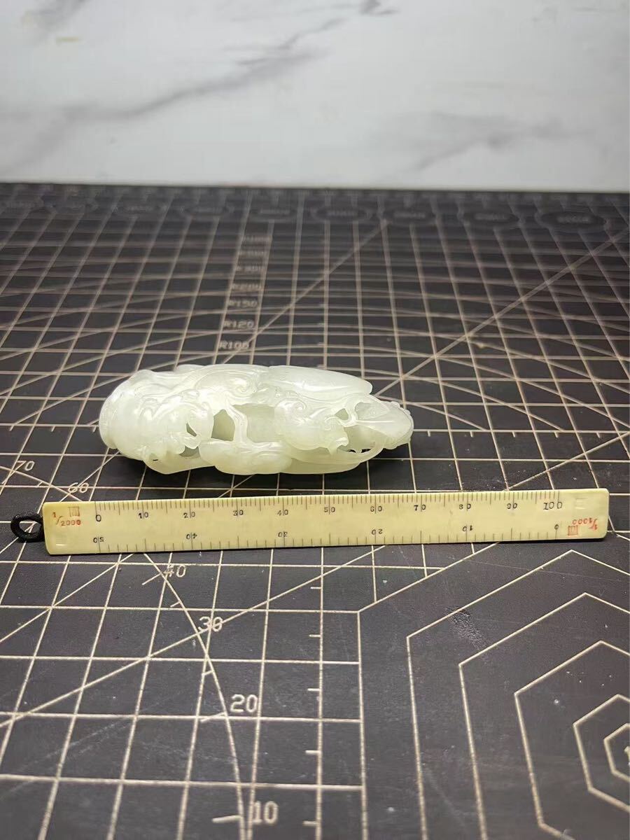 中国骨董 古玉 和田玉 玉彫 繊細彫刻 中国美術 唐物 清朝 白玉 中国骨董 古玉 和田玉 玉彫 繊細彫刻 中国美術 唐物 清朝 白玉