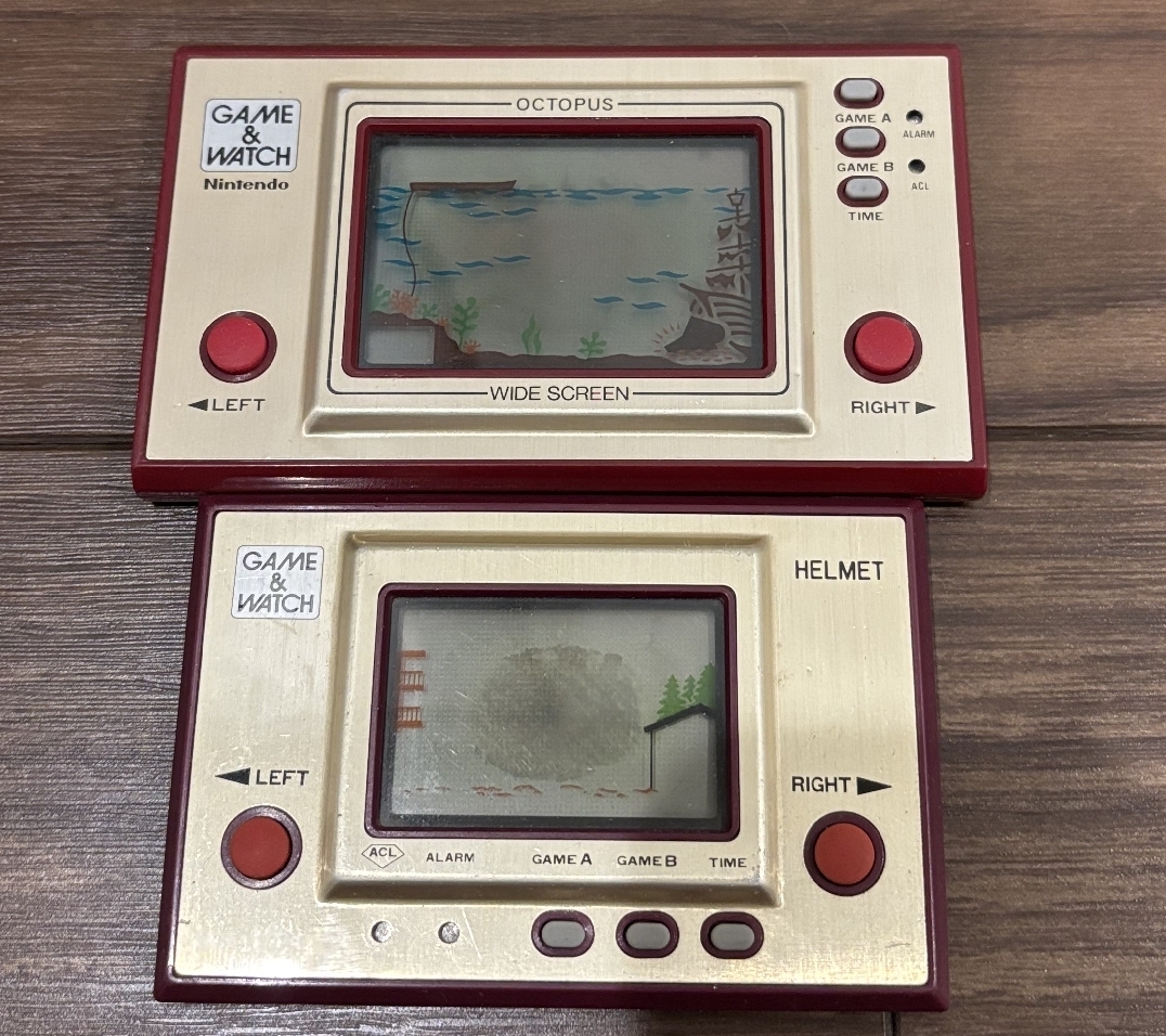 ゲームウォッチ 2台セット オクトパス ヘルメット GAME&WATCH ゲームウォッチ 2台セット オクトパス ヘルメット GAME&WATCH