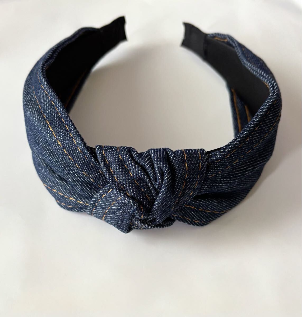 新品☆カチューシャ☆ヘアバンド☆デニム☆インディゴ☆フリー☆海外製品☆高見え☆_画像1