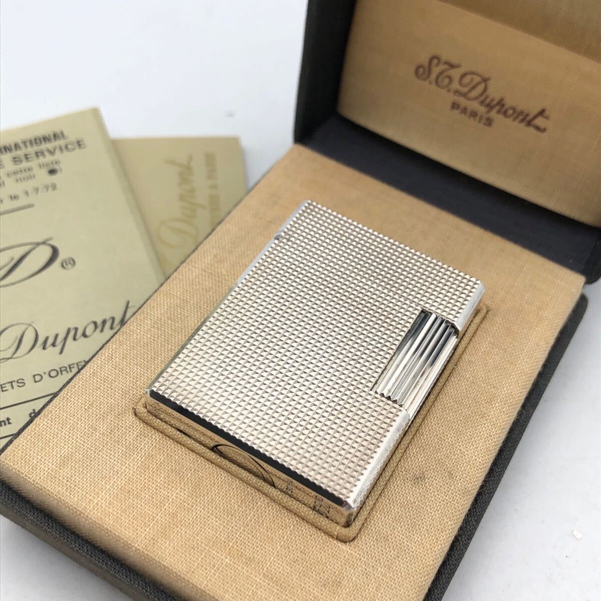 ☆F03366/S.T.Dupont デュポン/ガスライター/ライン1S/シルバー ☆F03366/S.T.Dupont デュポン/ガスライター/ライン1S/シルバー