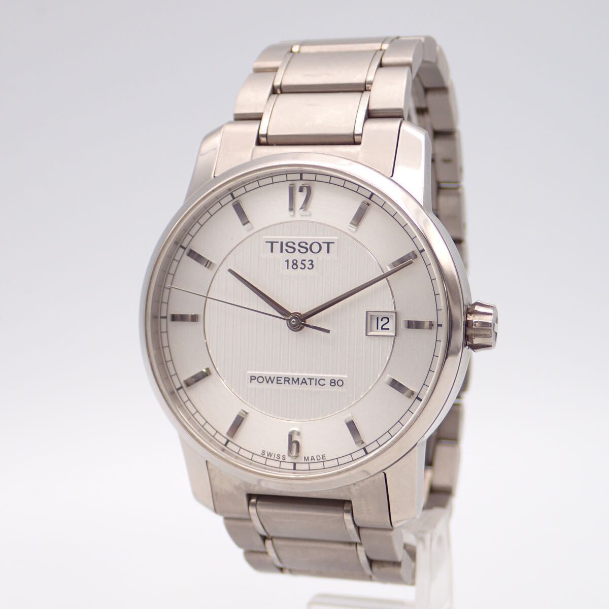 TISSOT Powermatic 80 T087407A Titanium Silver Dial Automatic