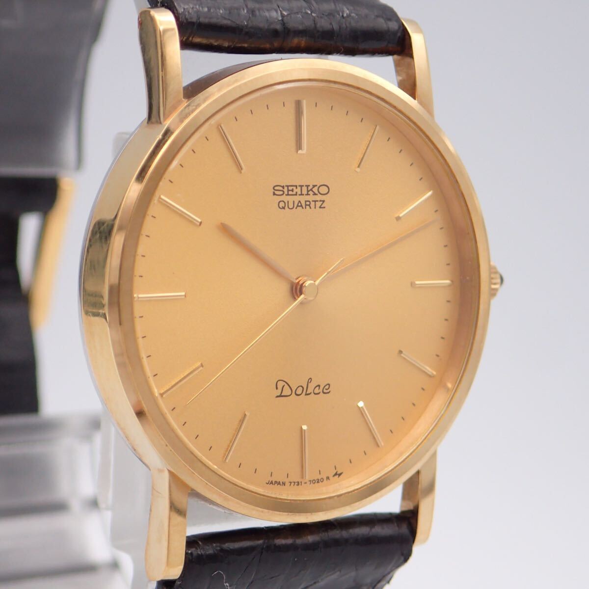 お03296【美品】SEIKO セイコー/ドルチェ/クオーツ/腕時計/14K