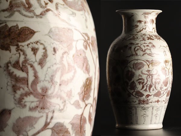 流】中国美術 釉裏紅 大花瓶 高48cm TY997(色絵磁器)|売買され 流】中国美術 釉裏紅 大花瓶 高48cm TY997(色絵磁器)|売買され
