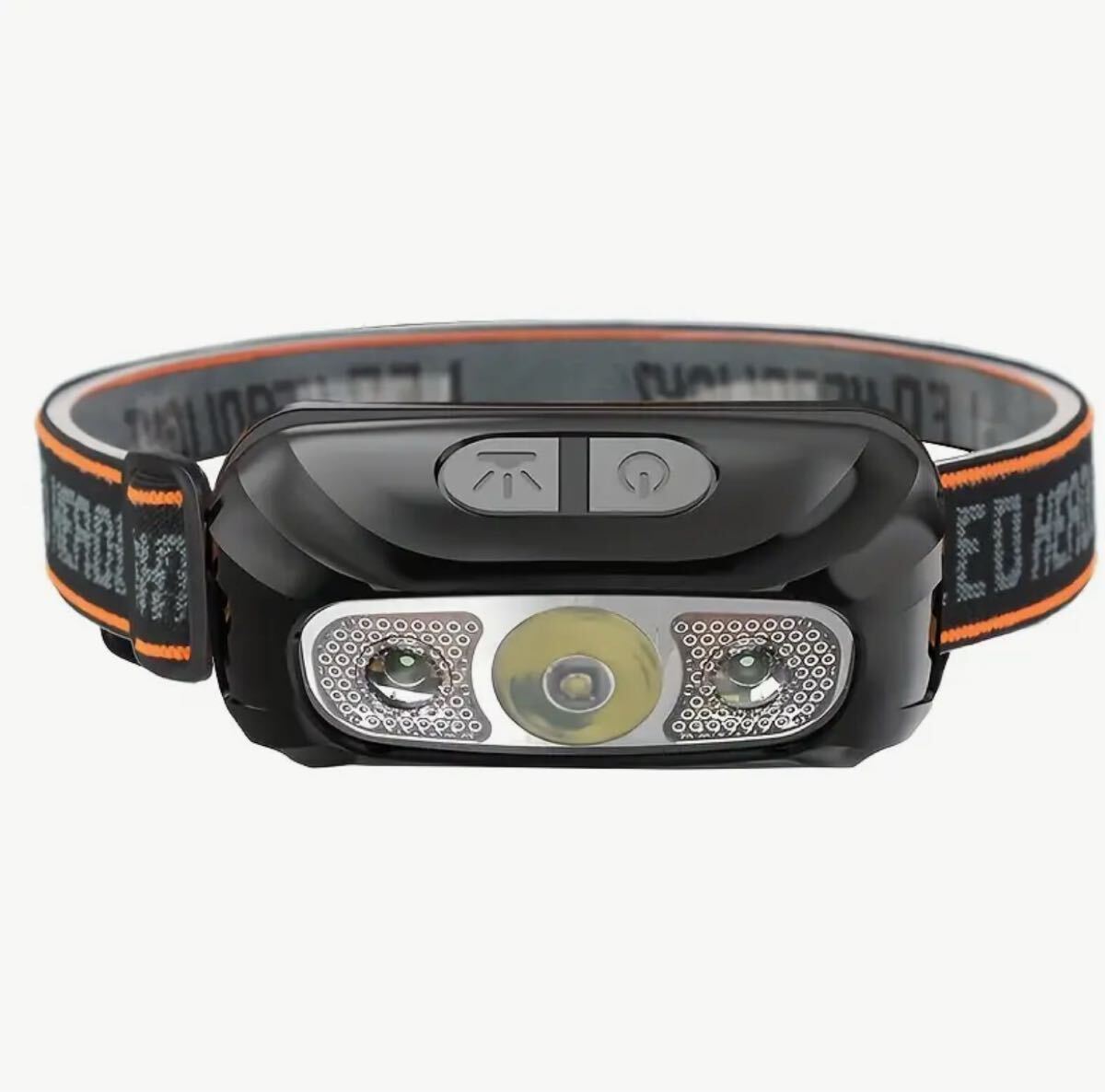 ヘッドライト ヘッドランプ アウトドア USB充電式 Black LED
