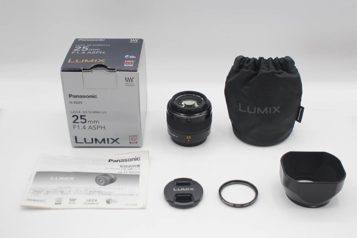 美品 Panasonic LUMIX LEICA DG SUMMILUX 25mm F1 4 ASPH 元箱付 美品 Panasonic LUMIX LEICA DG SUMMILUX 25mm F1 4 ASPH 元箱付