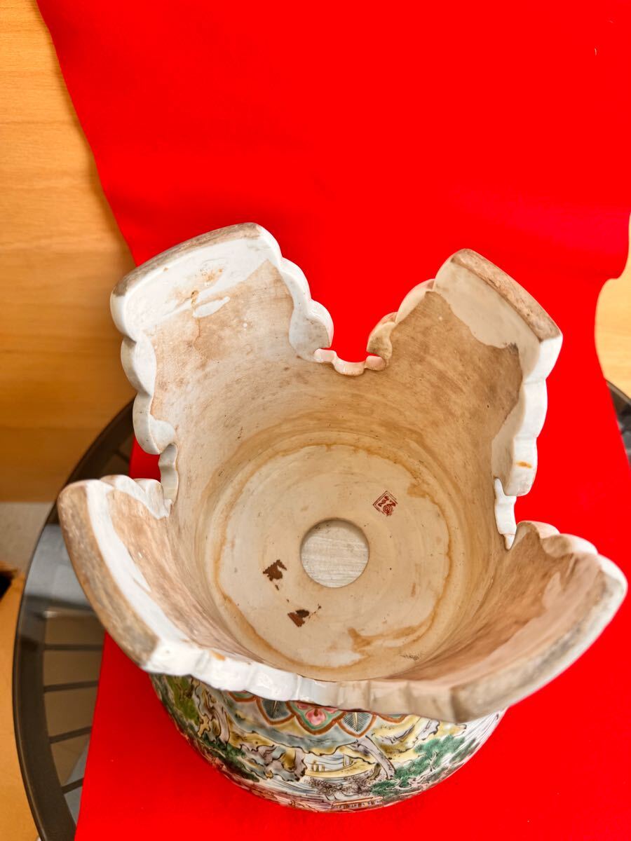 九谷焼 山水人物図柄 花瓶 花器 壷 香炉 骨董 花入 置物 古美術 九谷焼 山水人物図柄 花瓶 花器 壷 香炉 骨董 花入 置物 古美術