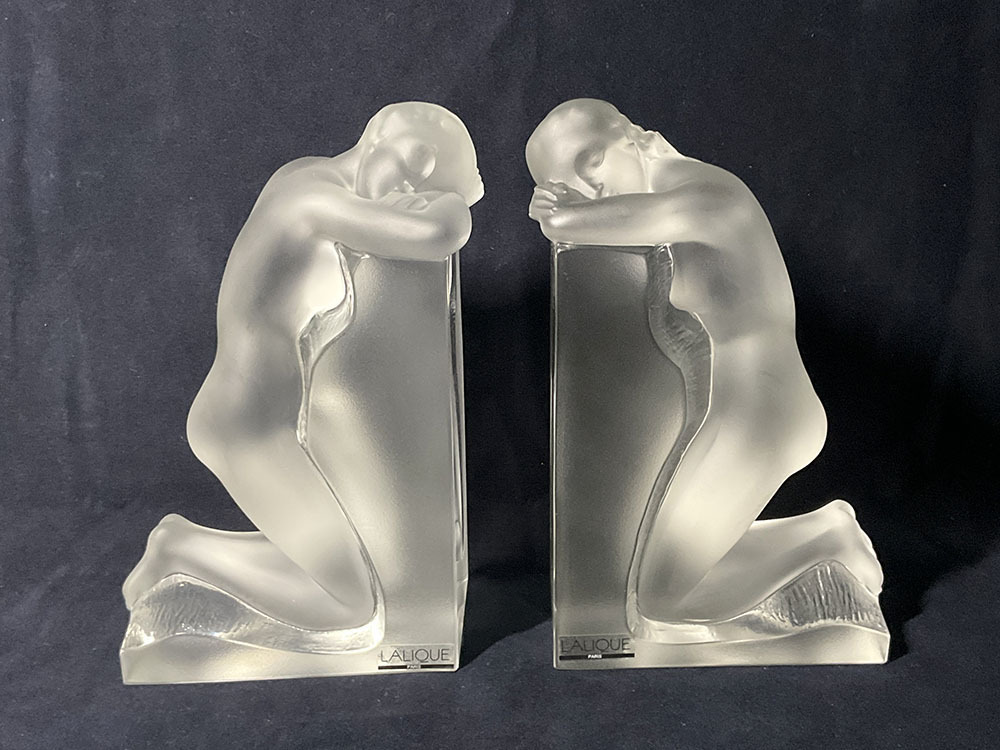LALIQUE ラリック レブリー ブックエンド 裸婦 クリスタルガラス LALIQUE ラリック レブリー ブックエンド 裸婦 クリスタルガラス