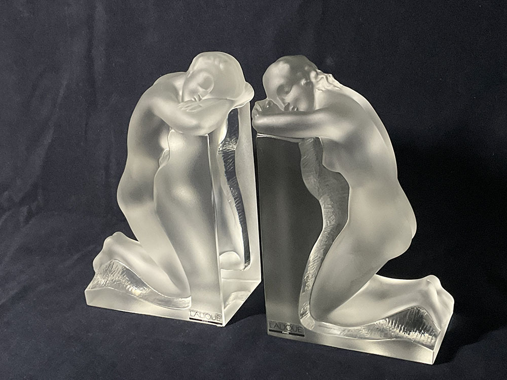 LALIQUE ラリック レブリー ブックエンド 裸婦 クリスタルガラス LALIQUE ラリック レブリー ブックエンド 裸婦 クリスタルガラス