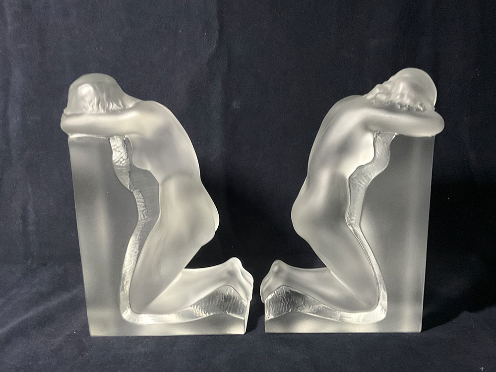 LALIQUE ラリック レブリー ブックエンド 裸婦 クリスタルガラス LALIQUE ラリック レブリー ブックエンド 裸婦 クリスタルガラス