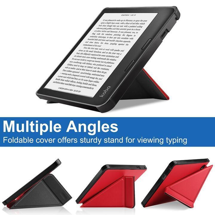 Kobo Libra2 2021 год версия для PU+TPU защита кейс задний покрытие электронная книга авто сон функция Transformer подставка чёрный 