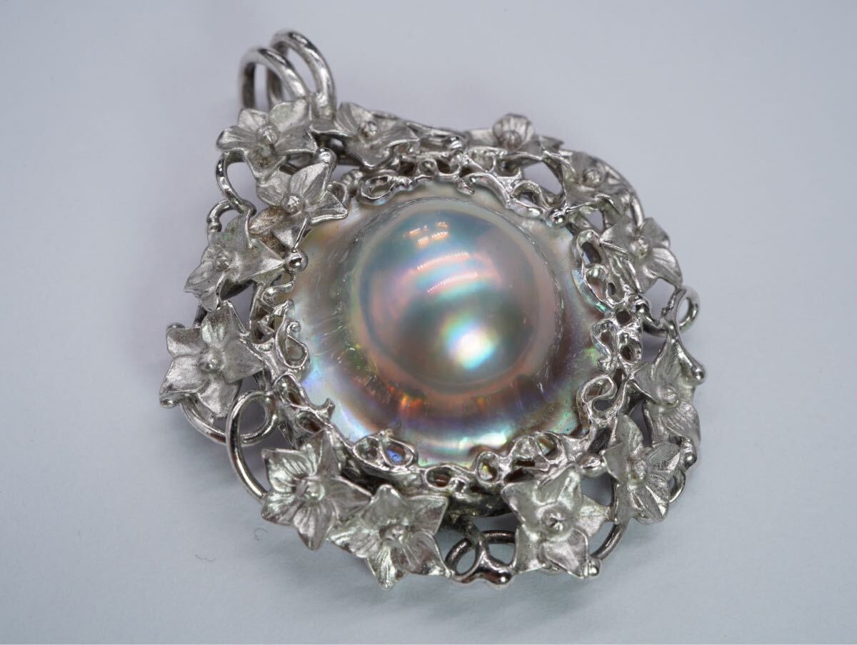 1558】SILVER シルバー 925 マベパール 半円真珠 パール 1558】SILVER シルバー 925 マベパール 半円真珠 パール