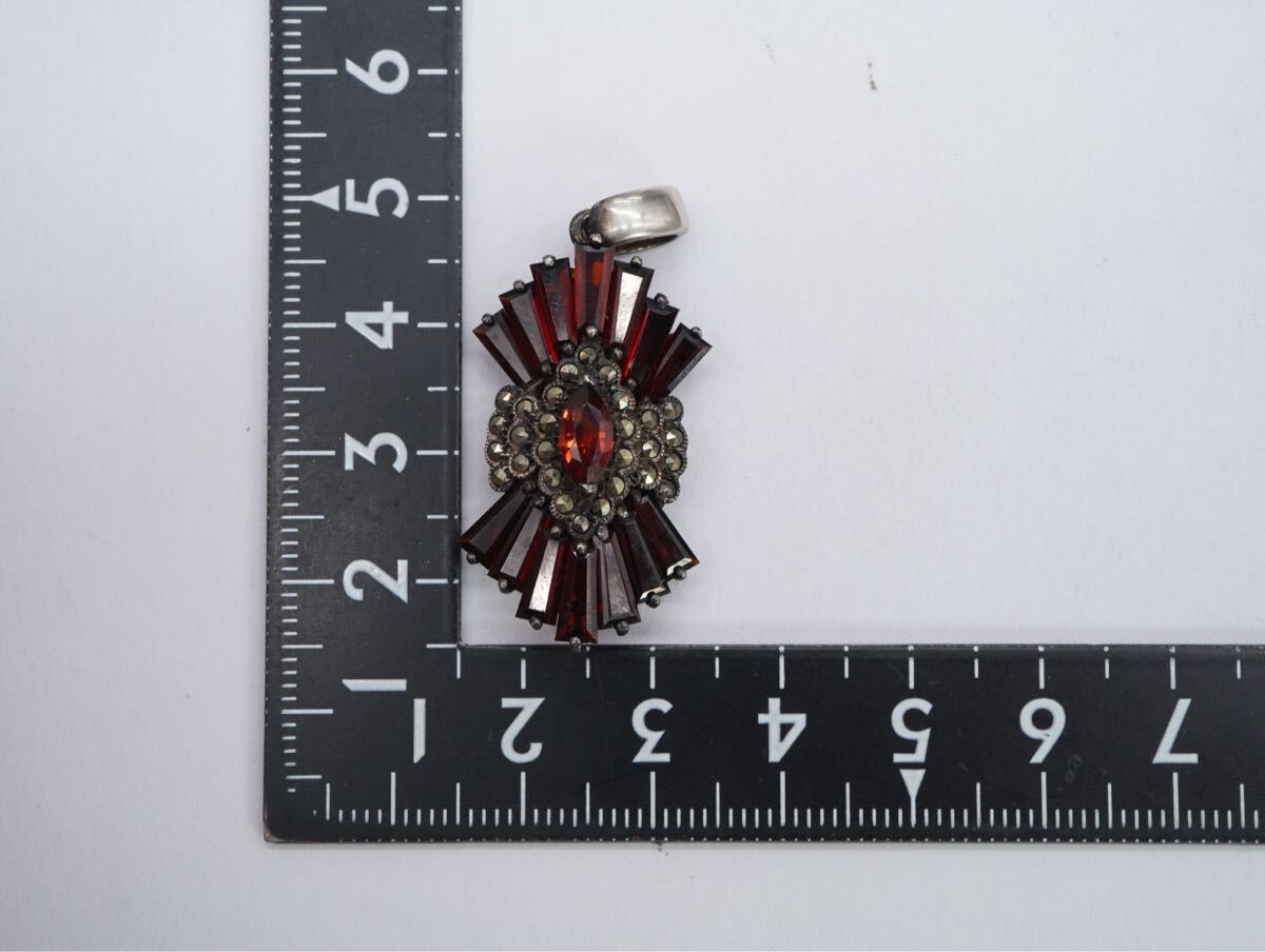 263】SILVER シルバー 925 ガーネット マーカサイト ネックレス 263】SILVER シルバー 925 ガーネット マーカサイト ネックレス