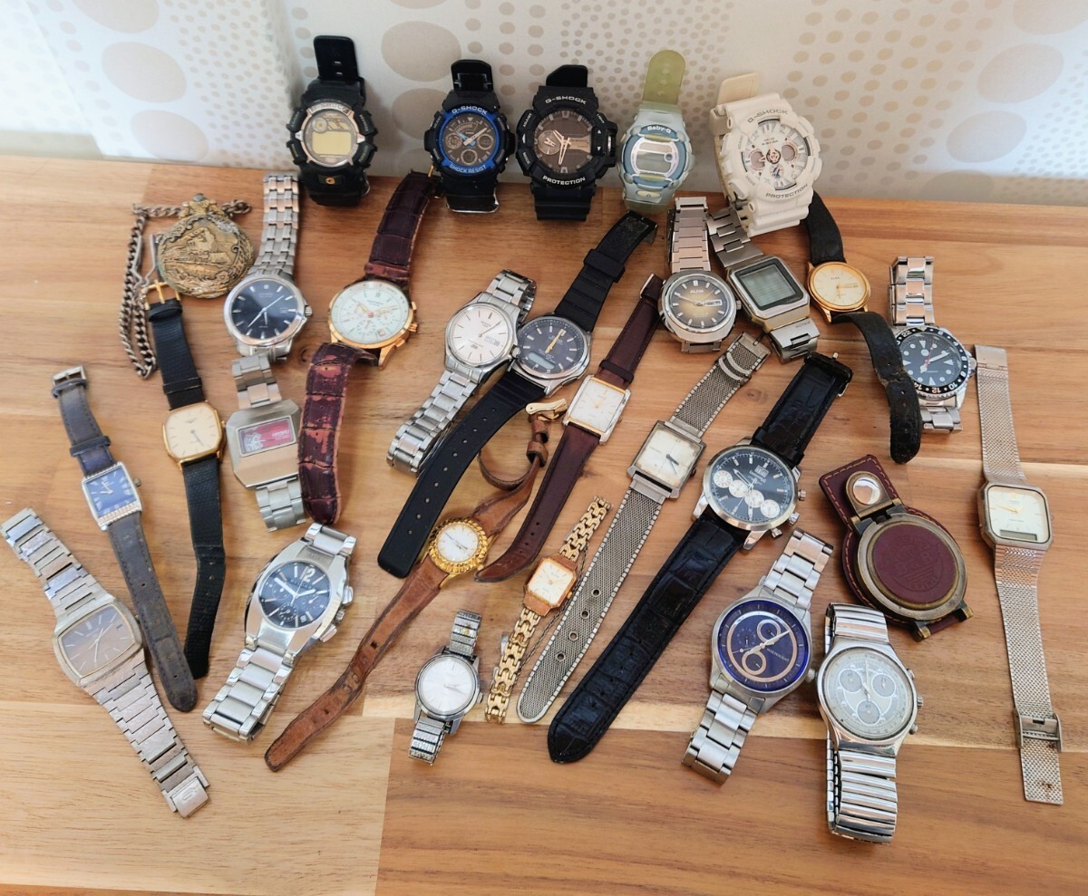 ジャンク腕時計29個まとめて/ SEIKO / CITIZEN / CASIO /G ジャンク腕時計29個まとめて/ SEIKO / CITIZEN / CASIO /G