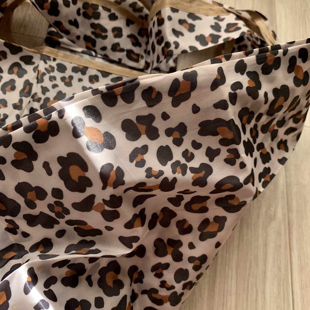 ■新品■エコバッグ【ヒョウ柄】ひょう　大容量　コンパクト　簡(jiǎn)単　　かわいい　便利　ショッピングバッグ