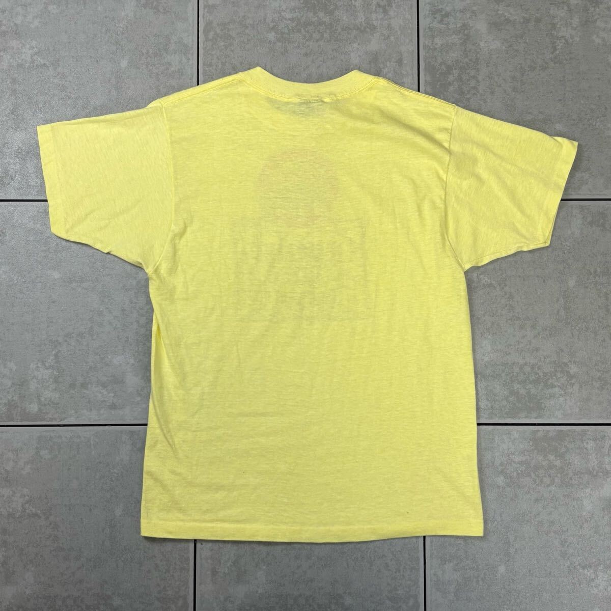 希少 80s SNEAKERS USA製 CLEAVELAND CRATE & TRUCKIN 企業T イエロー 黄色 vintage ヴィンテージ Tシャツ 70s アメリカ製 古着 トラック