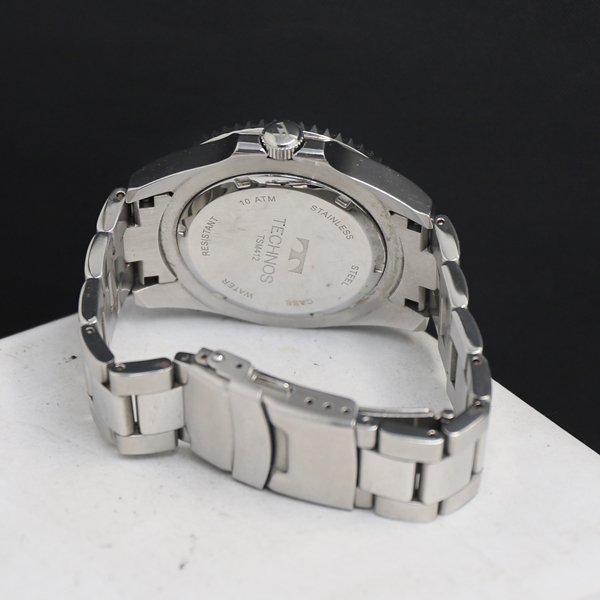 1円 稼働 QZ 良品 テクノス TSM412 黒文字盤 デイト メンズ 1円 稼働 QZ 良品 テクノス TSM412 黒文字盤 デイト メンズ