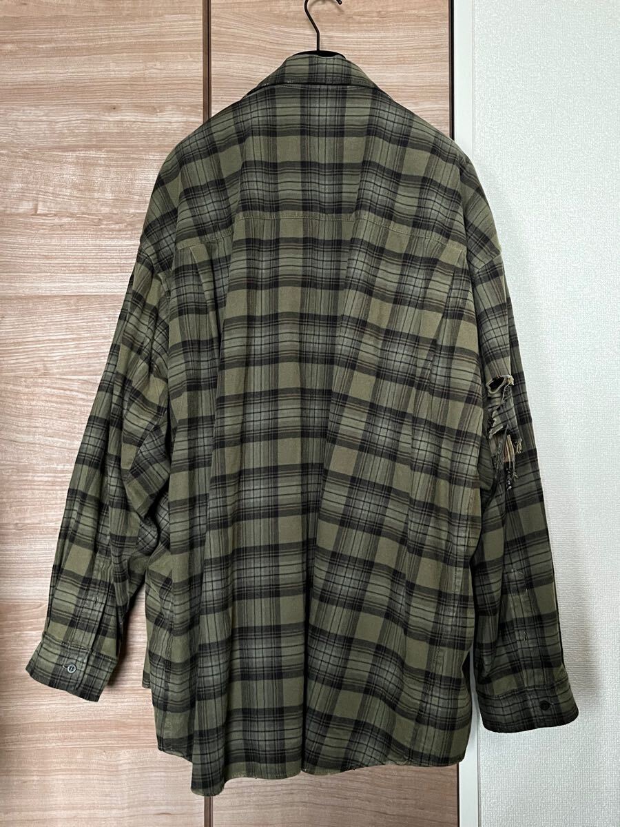 balenciaga 24 fall レイヤード ドッキング ネルシャツ チェック balenciaga 24 fall レイヤード ドッキング ネルシャツ チェック