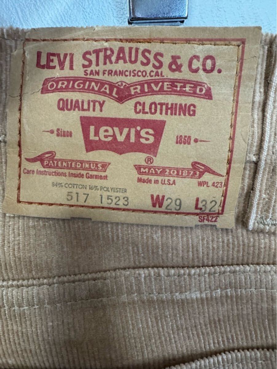 リーバイス LEVI'S コーデュロイパンツ 517 未使用 W29 L32 リーバイス LEVI'S コーデュロイパンツ 517 未使用 W29 L32