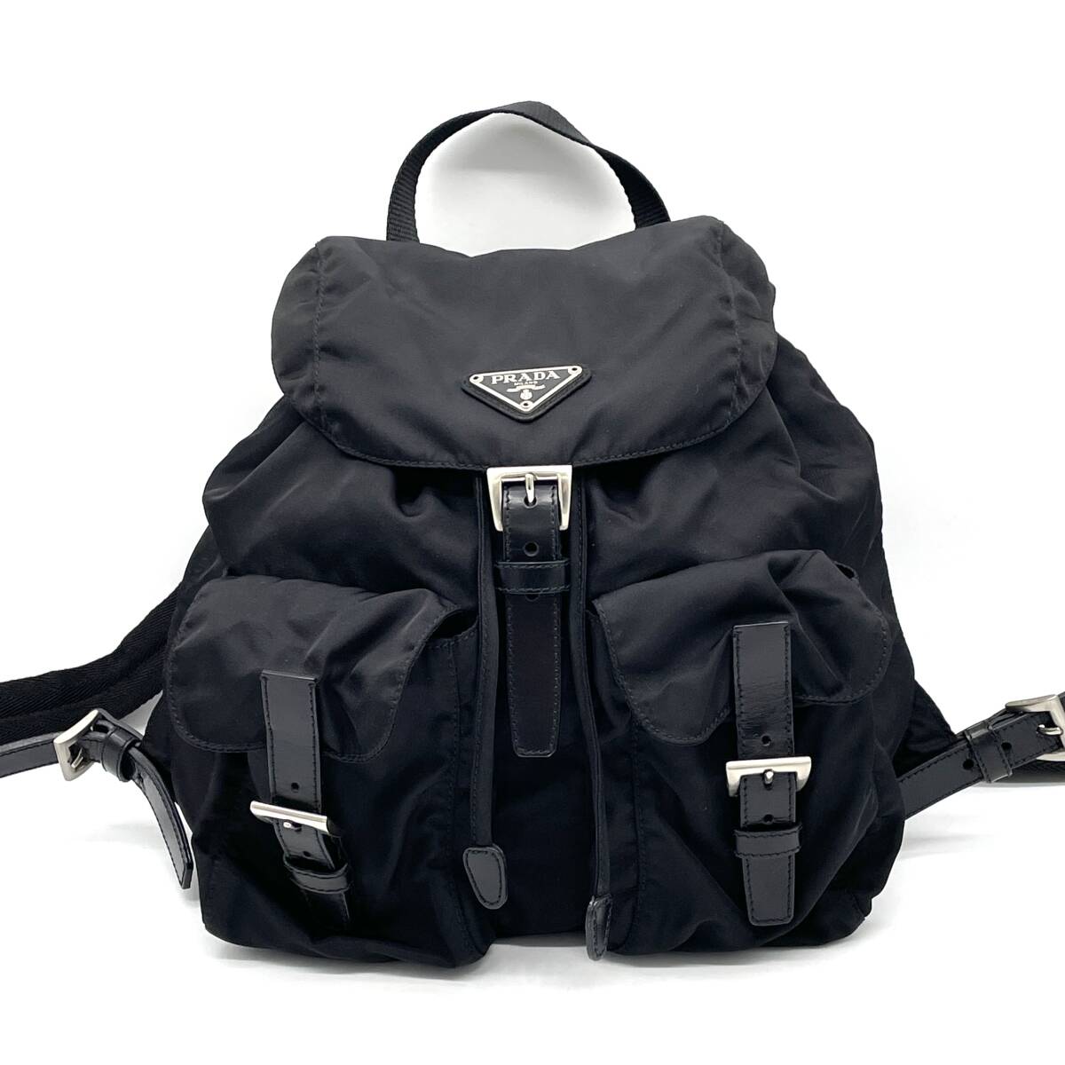 1円 極美品 PRADA プラダ テスートナイロン レザー ブラック 1円 極美品 PRADA プラダ テスートナイロン レザー ブラック