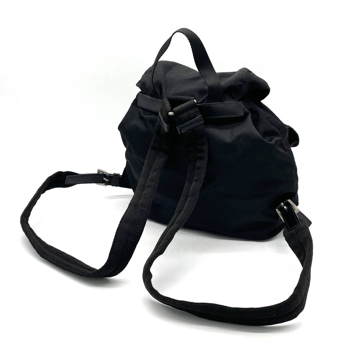 1円 極美品 PRADA プラダ テスートナイロン レザー ブラック 1円 極美品 PRADA プラダ テスートナイロン レザー ブラック