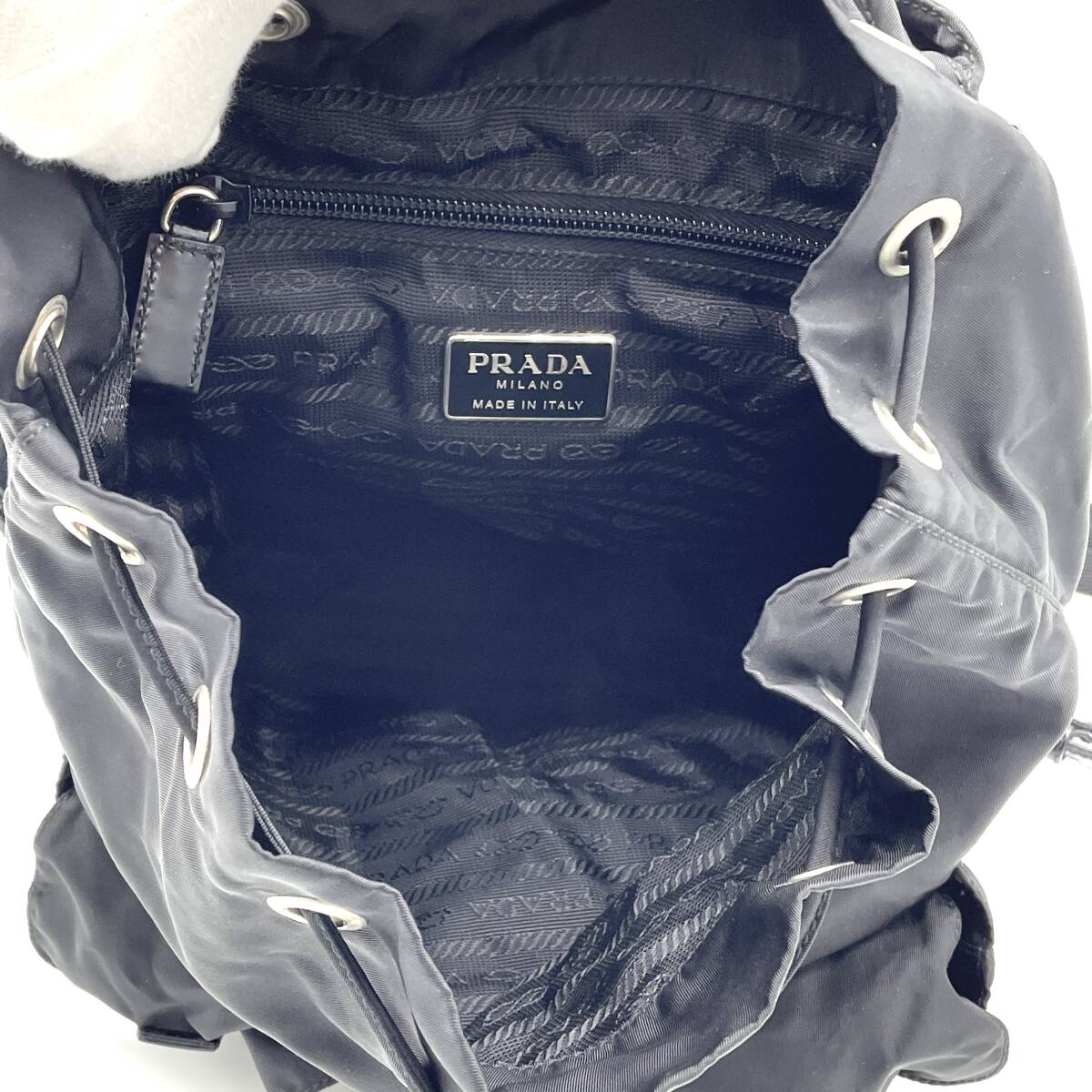 1円 極美品 PRADA プラダ テスートナイロン レザー ブラック 1円 極美品 PRADA プラダ テスートナイロン レザー ブラック