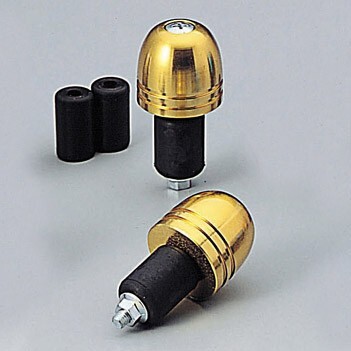 ハリケーン HURRICANE φ30砲弾型アルミサイドキャップ ゴールドアルマイト HB0314G_画像1