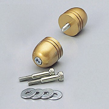 ハリケーン HURRICANE φ30砲弾型アルミサイドキャップ ゴールド HB0331G_画像1