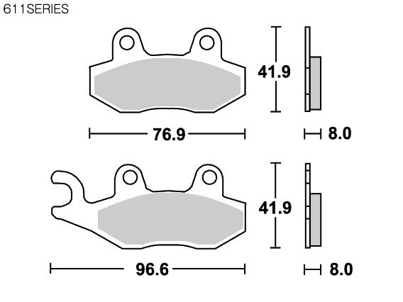 キタコ KITACO SBSブレーキパッド 611RSI 777-0611077