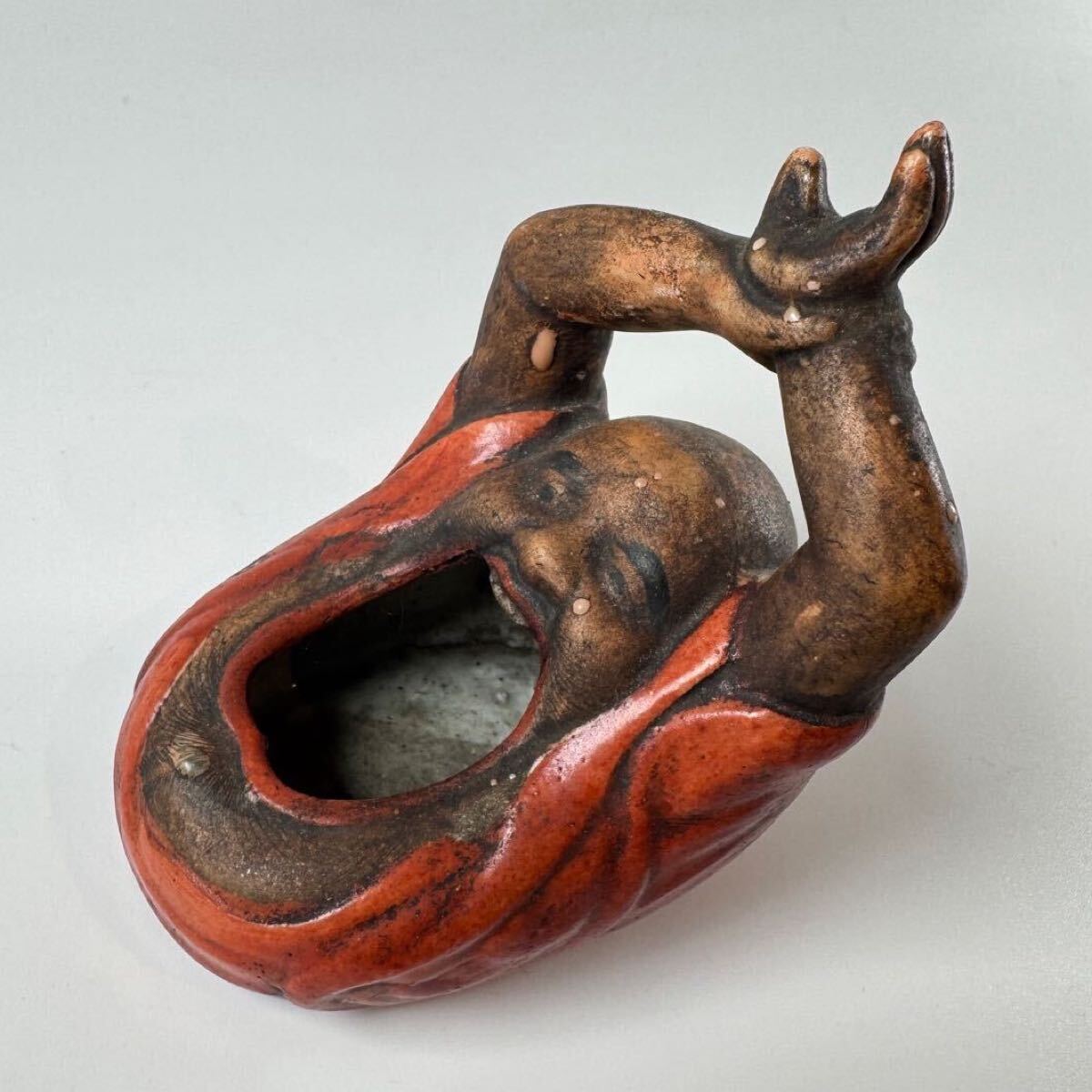 珍品!達磨 香炉 灰皿 時代物 古美術 火入れ ダルマ 珍品!達磨 香炉 灰皿 時代物 古美術 火入れ ダルマ