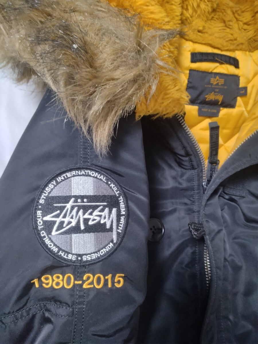 2015年35周年記念限定STUSSY×Alpha N-3Bフライトジャケット黒 2015年35周年記念限定STUSSY×Alpha N-3Bフライトジャケット黒