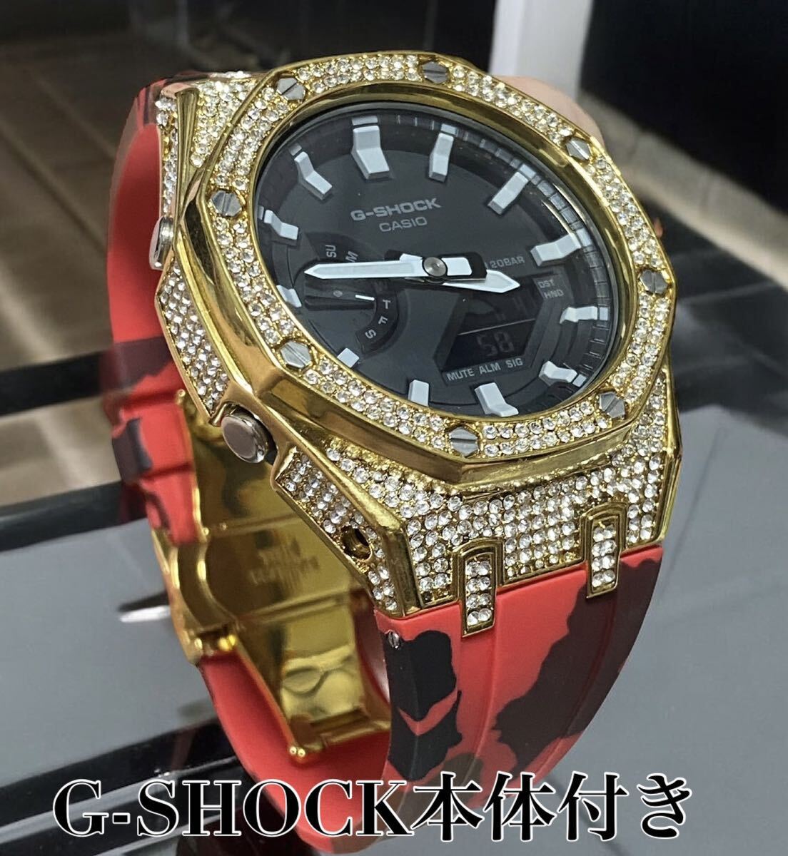 G-SHOCK GA-2100用 ラバーベルトセット メタル カシオーク