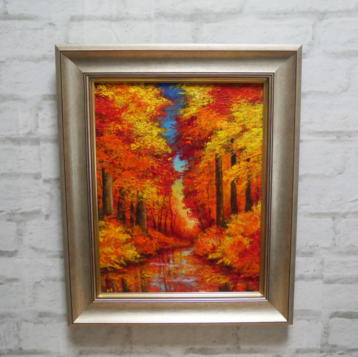 油絵 油彩 油彩画 絵画【紅葉】(自然、風景画)|売買された 油絵 油彩 油彩画 絵画【紅葉】(自然、風景画)|売買された