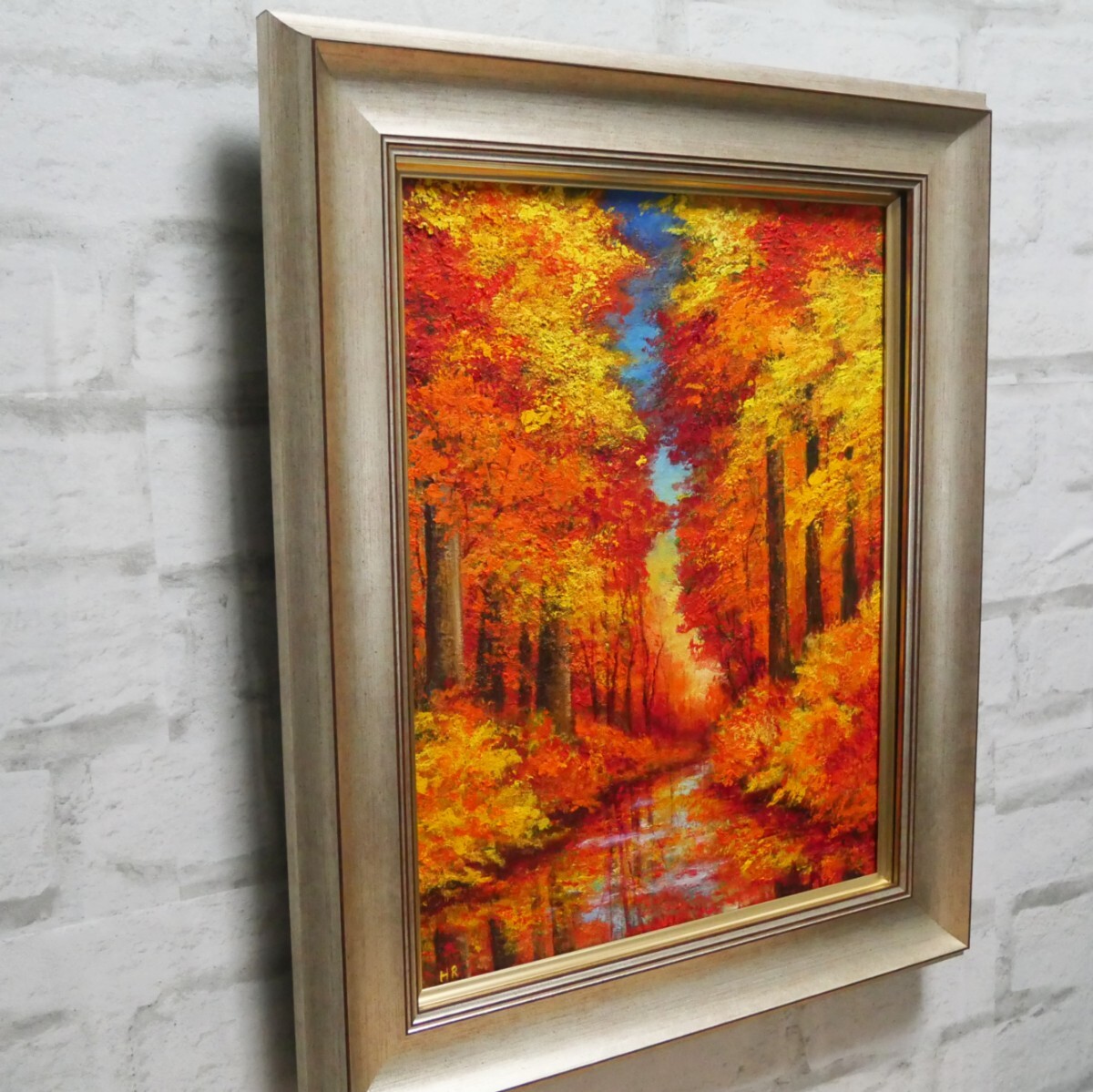 油絵 油彩 油彩画 絵画【紅葉】(自然、風景画)|売買された 油絵 油彩 油彩画 絵画【紅葉】(自然、風景画)|売買された