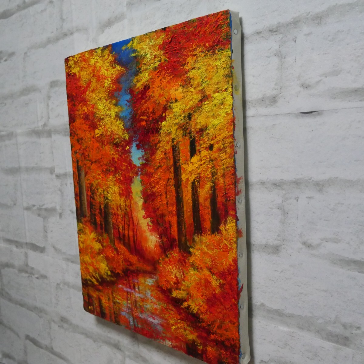 油絵 油彩 油彩画 絵画【紅葉】(自然、風景画)|売買された 油絵 油彩 油彩画 絵画【紅葉】(自然、風景画)|売買された