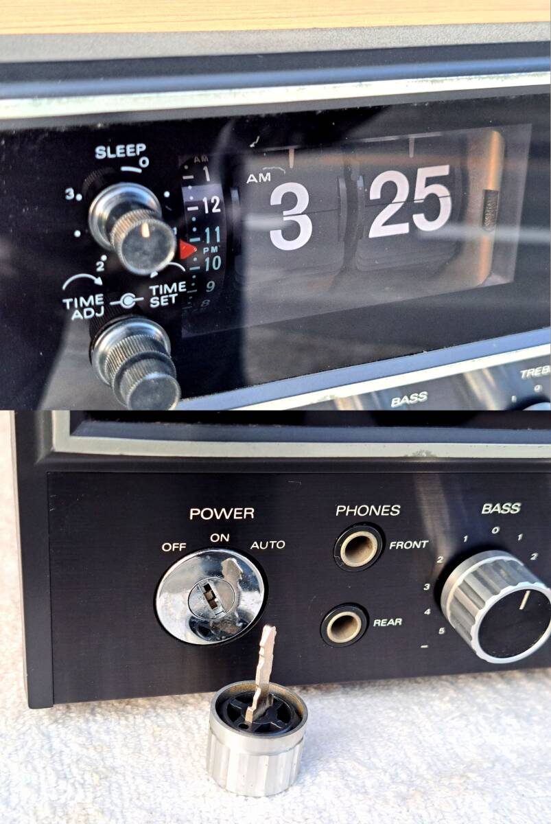 ヤマハ ステレオレシーバー CS-70 パタパタ時計 キー式パワースイッチを採用 ヤマハ ステレオレシーバー CS-70 パタパタ時計 キー式パワー