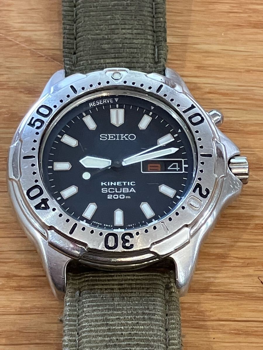 1円スタート 稼働 セイコー SEIKO KINETIC SCUBA 200m 5M43-0C30 1円スタート 稼働 セイコー SEIKO KINETIC SCUBA 200m 5M43-0C30