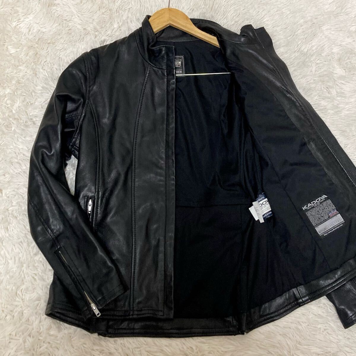 美品/KADOYA カドヤ ゴートレザー◎シングルライダース 美品/KADOYA カドヤ ゴートレザー◎シングルライダース