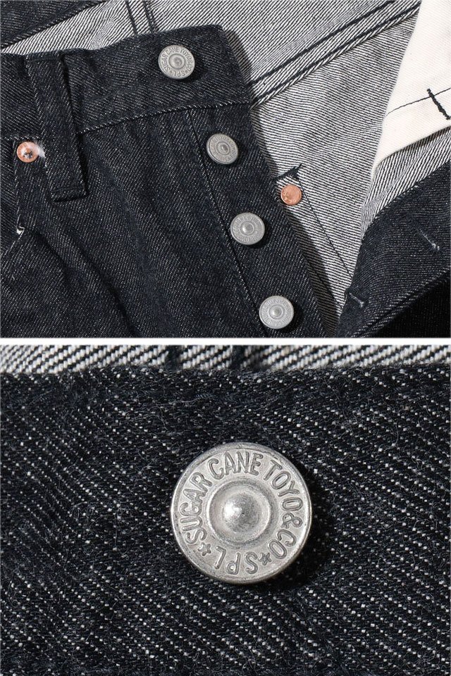 14.25oz. черный Denim постоянный распорка джинсы [1947 MODEL]* one woshu*SUGER CANE черный 34 дюймовый 34inch SC42460 местного производства 