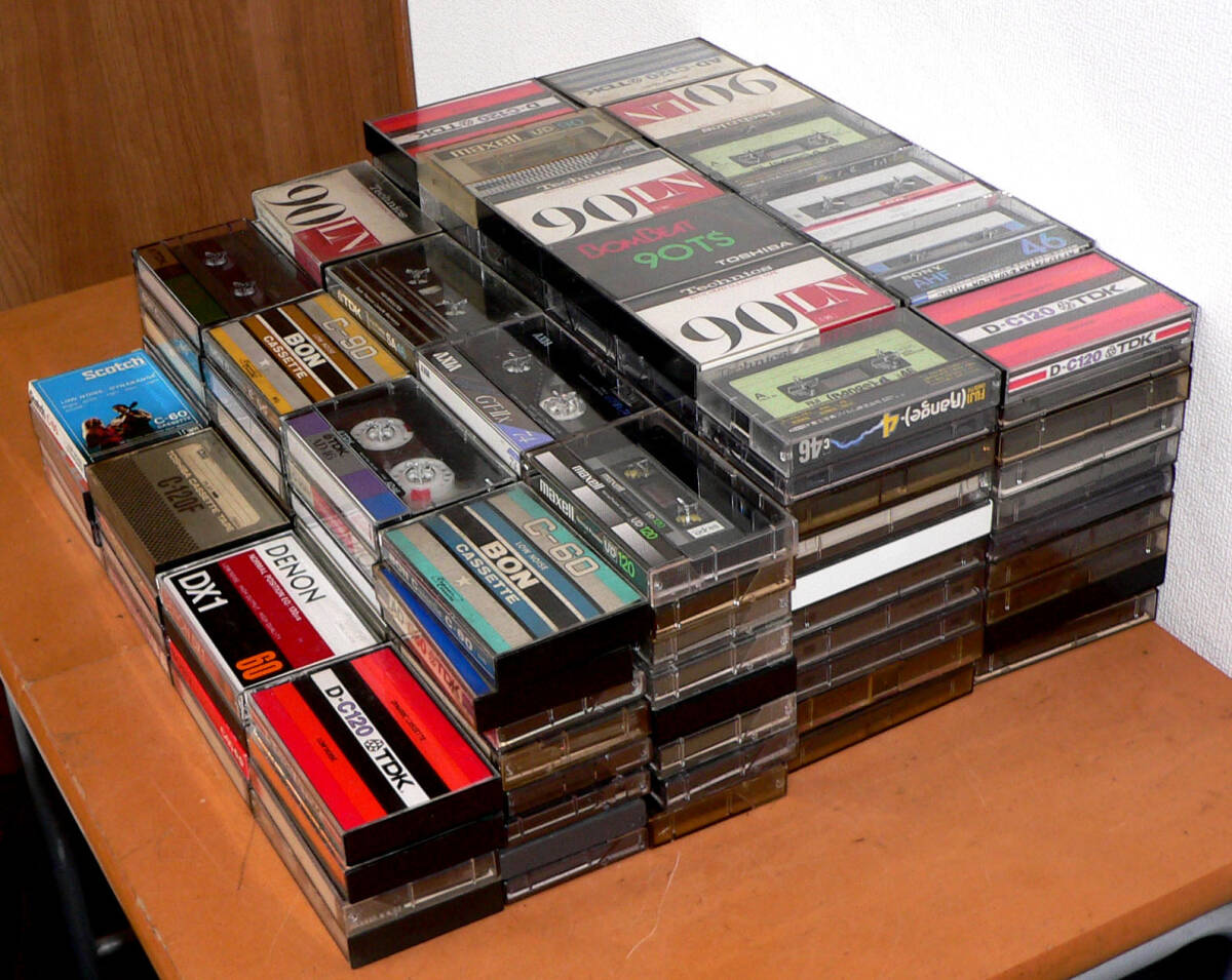 ☆ 中古カセット テープ - 200本 / TDK、 SONY、maxell、他 ☆ 中古カセット テープ - 200本 / TDK、 SONY、maxell、他