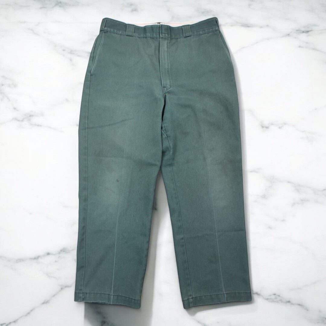 古着 80s USA製 DICKIES W38×L30 WORK PANTS GREEN ディッキーズ 古着 80s USA製 DICKIES W38×L30 WORK PANTS GREEN ディッキーズ