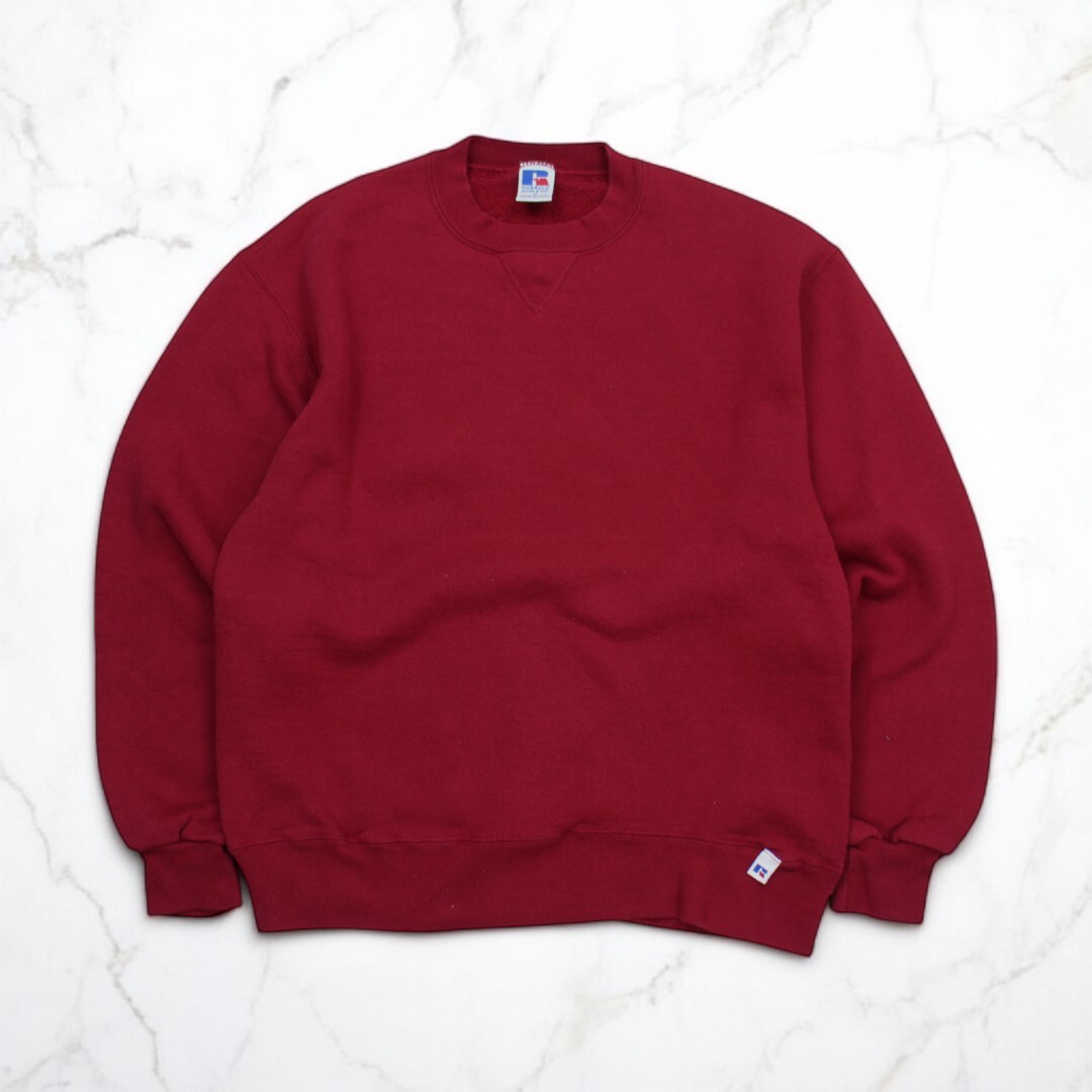 古着 90s USA製 RUSSELL ATHLETIC CREW NECK SWEAT WINE RED 古着 90s USA製 RUSSELL ATHLETIC CREW NECK SWEAT WINE RED