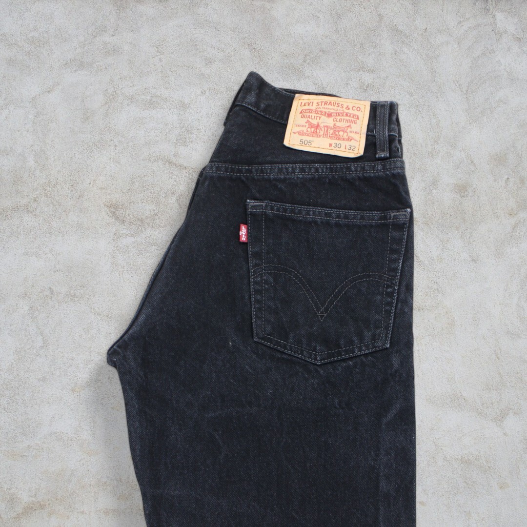 古着 MEXICO製 LEVI'S W30×L32 505 DENIM JEANS BLACK 古着 MEXICO製 LEVI'S W30×L32 505 DENIM JEANS BLACK