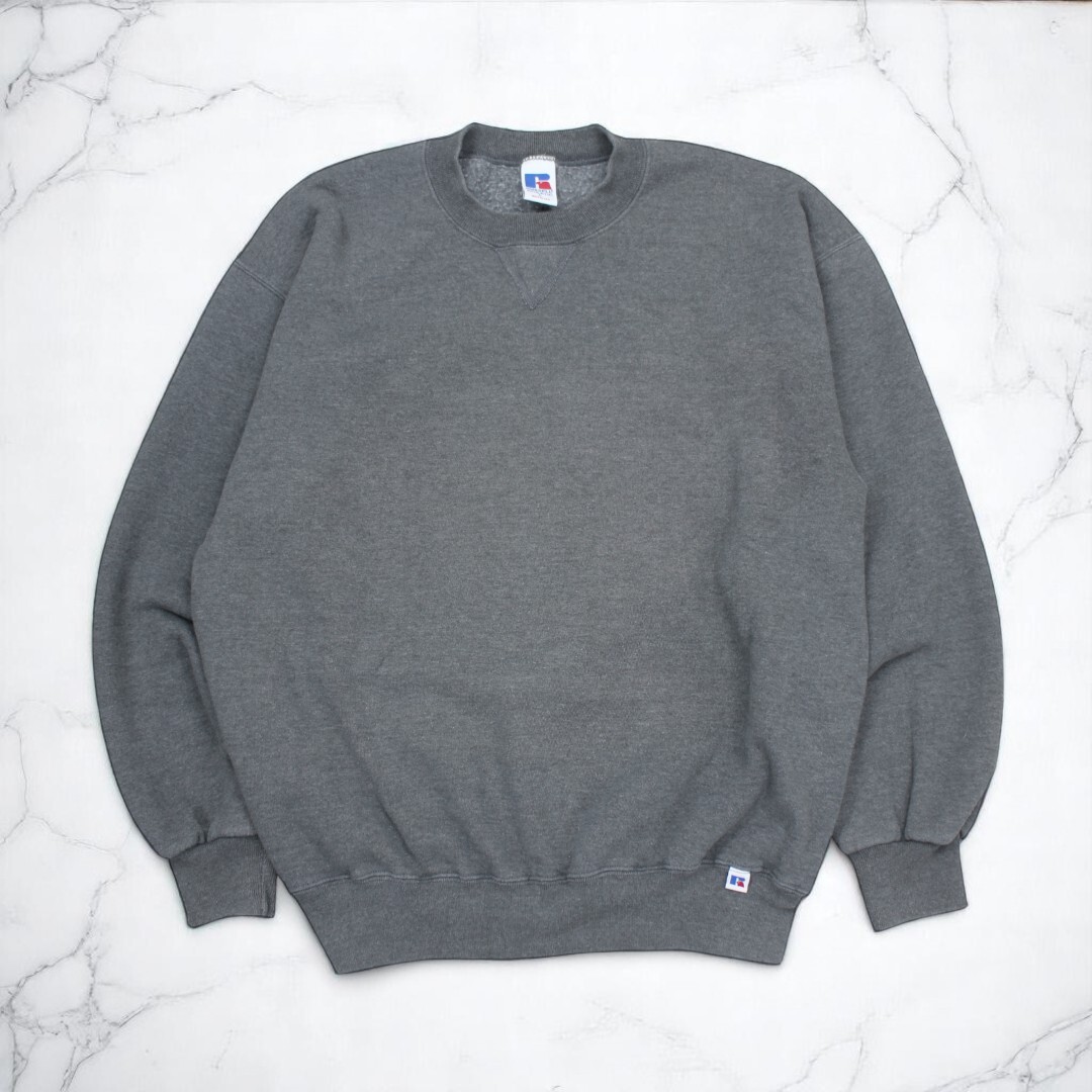 古着 90s USA製 RUSSELL ATHLETIC CREW NECK SWEAT DARK GREY 古着 90s USA製 RUSSELL ATHLETIC CREW NECK SWEAT DARK GREY