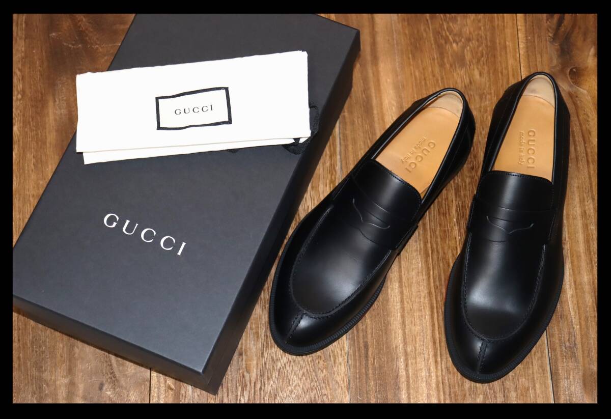 送料無料 即決【未使用】 GUCCI コインローファー (9 5/28 5cm 送料無料 即決【未使用】 GUCCI コインローファー (9 5/28 5cm