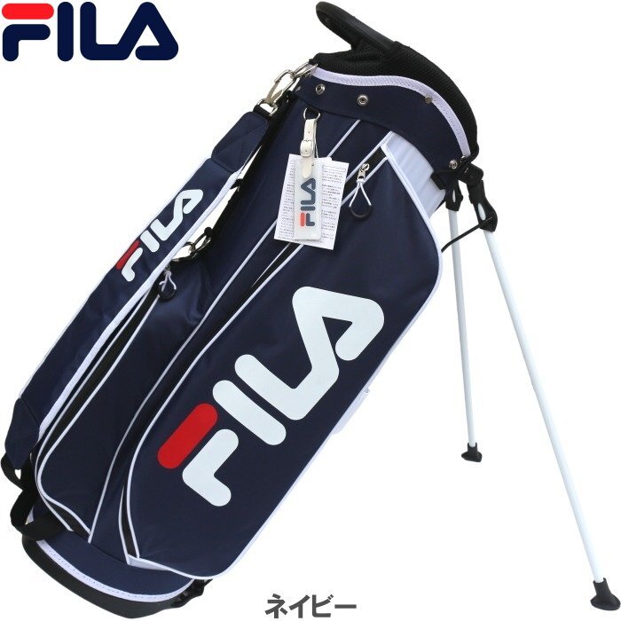 1円☆FILA フィラ ゴルフ スタンド キャディバッグ(ネイビー 1円☆FILA フィラ ゴルフ スタンド キャディバッグ(ネイビー