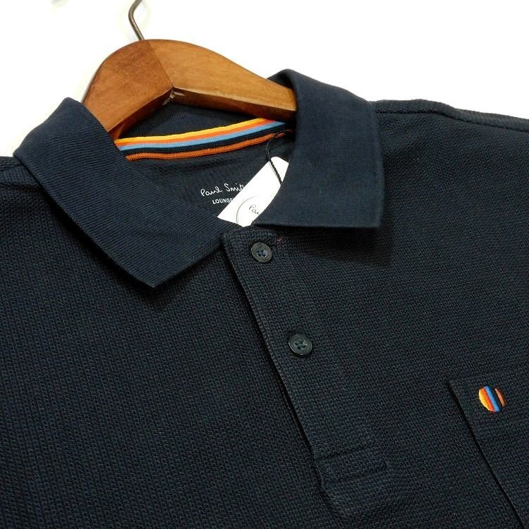 新品 1円~ ポールスミス 半袖 ポロシャツ L 紺 マルチスポット 新品 1円~ ポールスミス 半袖 ポロシャツ L 紺 マルチスポット