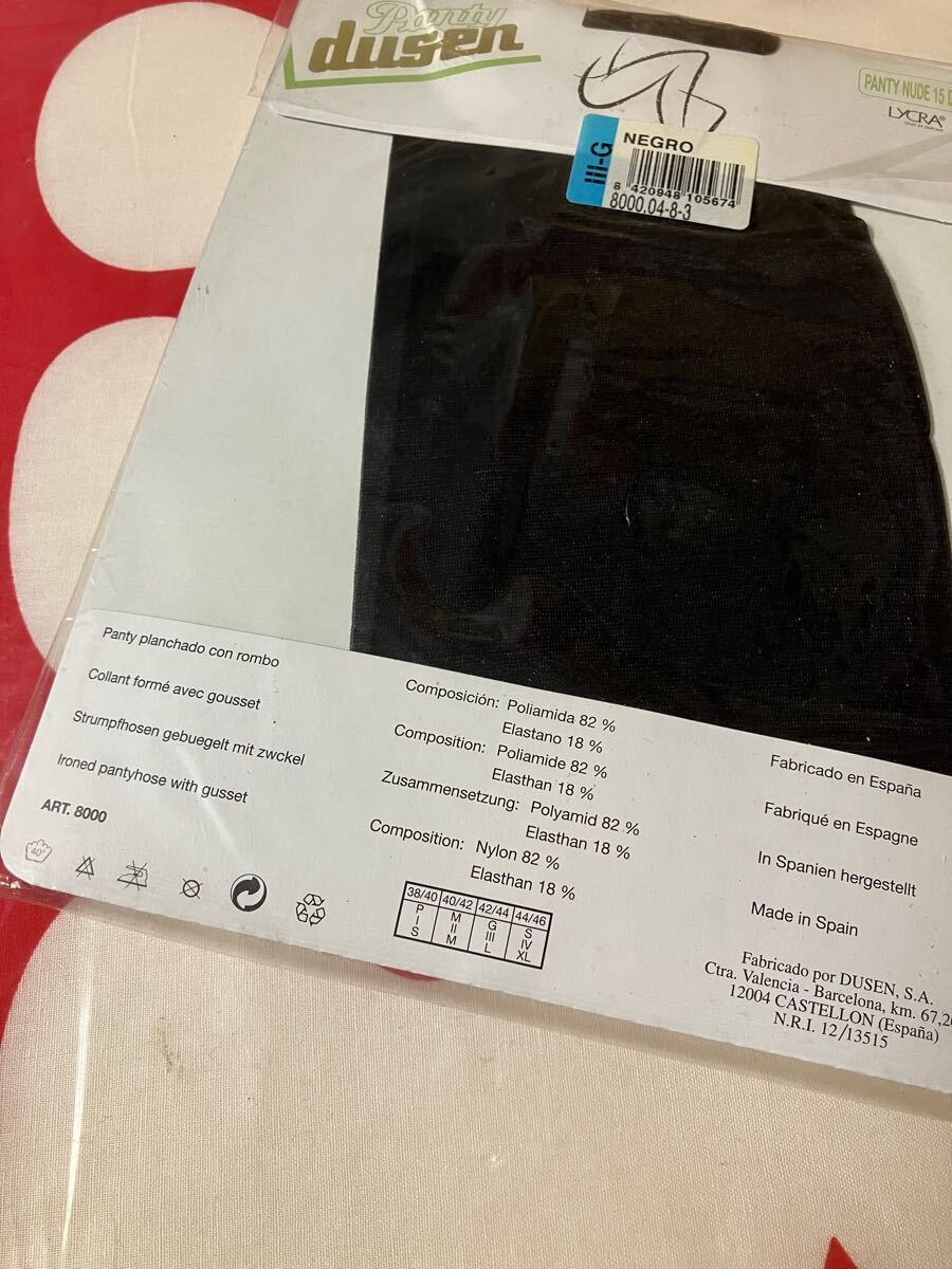 dusen panty stocking nudelux 15デニール L negro パンティストッキング made in spain パンスト 黒 ブラック 